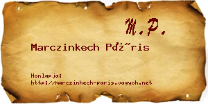 Marczinkech Páris névjegykártya